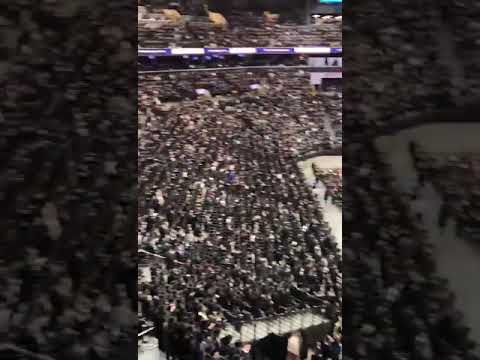 Kuf Alef Kislev: Thousands of Satmar Chassidim at Barclay’s Center in Brooklyn.