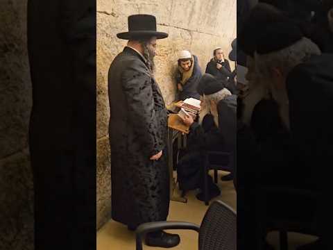 R’ Yitzchok Meir Morgenstern at The Western Wall | ר’ יצחק מאיר מארגנשטרן בכותל המערבי
