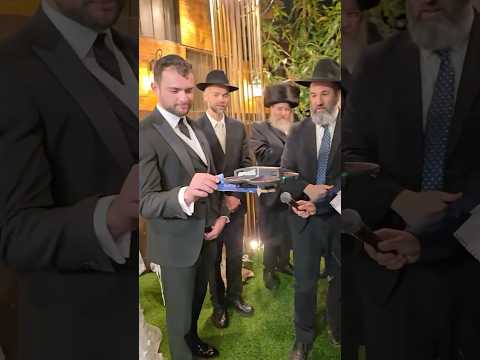 Jewish Wedding DRONE holds Ring 💍