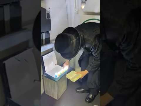 Lighting The Menorah on The Airplane