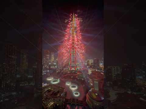 New Year’s 2025 Fire Works Celebration in Dubai, UAE
