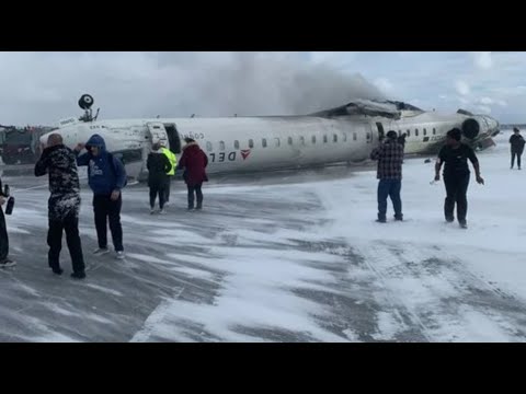 Delta Airlines Plane Crashes At Toronto's Pearson international Airport