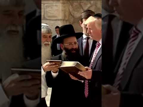 Donald Trump visits and talks visit to the Western Wall in Jerusalem