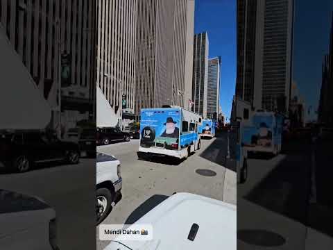 75 Mitzvah Tanks bring Jewish pride to the streets in NYC in honor of Lubavitcher Rebbe's Birthday