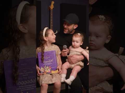 Adorable Ma Nishtana for Passover with Aryeh Kunstler & his daughter. מה נשתנה. #pesach