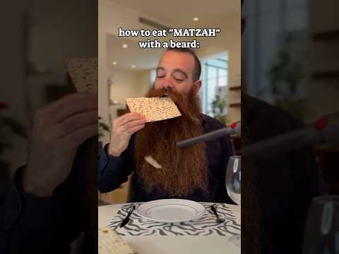 Eating Matzah with a Beard on Passover 😂. Video by: @BeardedGilad
