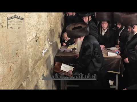 Machnovka Rebbe Mariv And Sefira At The Kosel – Chol Hamoed Pesach 5785