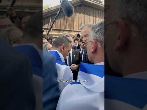 Released Israeli Hostage Eli Sharabi Meets President of Poland Andrzej Duda