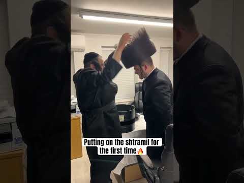 Putting on the shtramil for the first time🔥