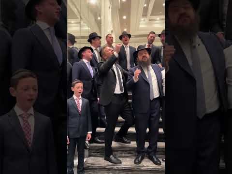 Singing Oid Yeshvu at Yoni Z’s Wedding with Benny & Mordy Shap Cred: Shabbos Project/Pinchas Eliyahu