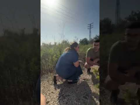 Ducking for cover in Israel from Houthis’ rockets, on the highway. #israel